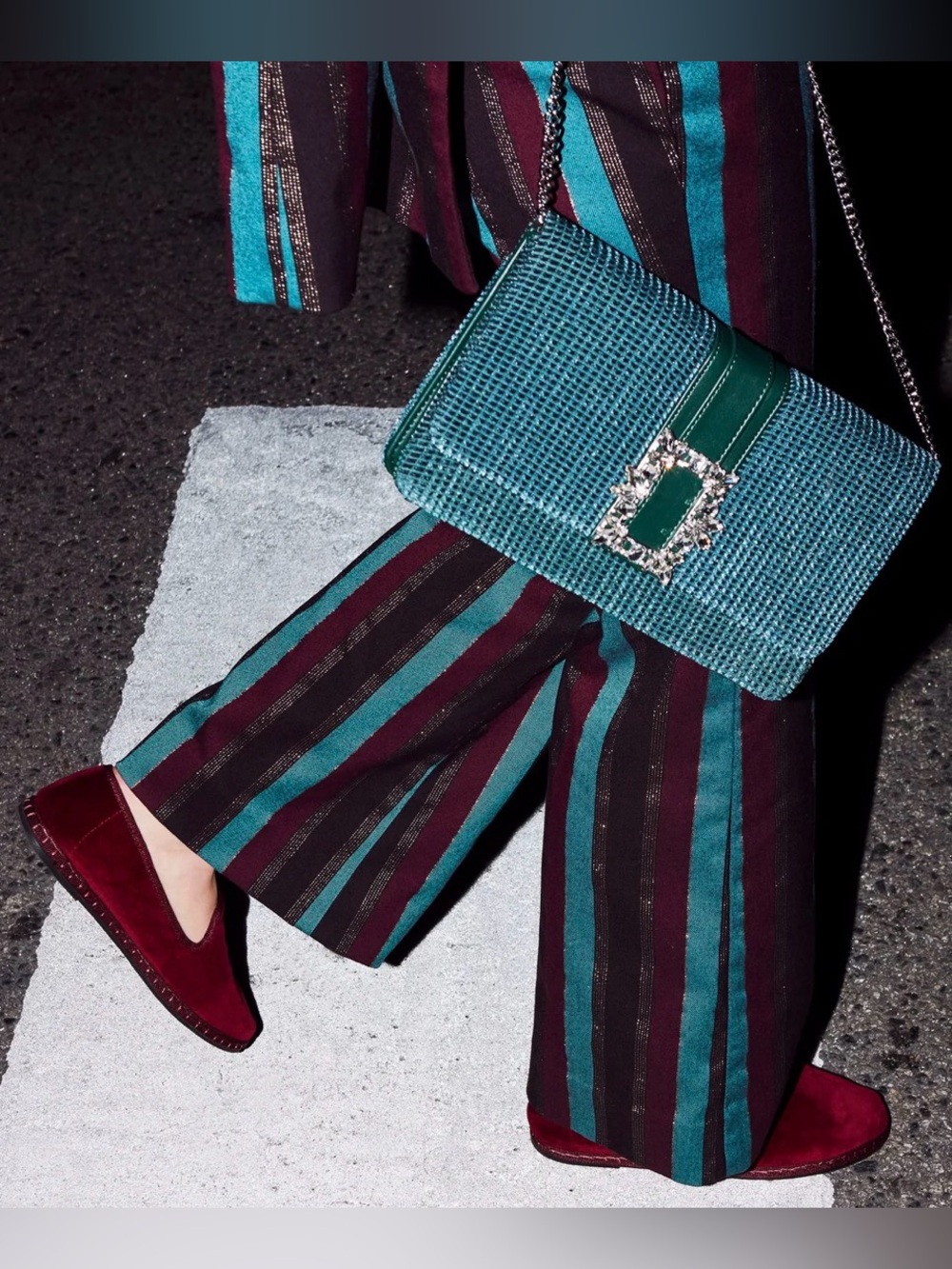 BLOWFISH Velvet Slip-On Loafers in Burgundy
